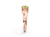 Rose gold Fancy Yellow Round  Solitaire Diamond Ring with Six-Prong Cathedral Setting_34