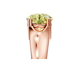 Rose gold Fancy Yellow Round  Solitaire Diamond Ring with Six-Prong Cathedral Setting_37