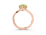 Rose gold Fancy Yellow Round  Solitaire Diamond Ring with Six-Prong Setting and Tapered Band_3