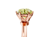 Rose gold Fancy Yellow Round  Solitaire Diamond Ring with Six-Prong Setting on a Classic Band_5