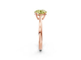 Rose gold Fancy Yellow Round  Solitaire Diamond Ring with Split Shank and Four-Prong Setting_14