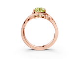 Rose gold Fancy Yellow Round  Solitaire Diamond Ring with Split Shank and Prong Setting_20
