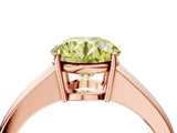 Rose gold Fancy Yellow Round  Solitaire Diamond Ring with Tapered Band and Four-Prong Setting_33