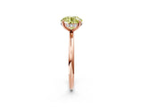 Rose gold Fancy Yellow Round  Solitaire Diamond Ring with a Classic Band and Four-Prong Setting 3