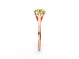 Rose gold Fancy Yellow Round  Solitaire Engagement Ring with Four-Prong Setting and Classic Band 4