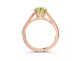 Rose gold Fancy Yellow Round  Solitaire Engagement Ring with Four-Prong Setting and Classic Band 5