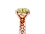 Rose gold Fancy Yellow Round  Solitaire Engagement Ring with Scrollwork Band and Four-Prong Setting_5