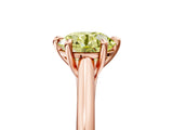 Rose gold Fancy Yellow Round  Solitaire Engagement Ring with Six-Prong Setting and Classic Band 5
