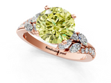 Rose gold Fancy Yellow Round  Solitaire Marquise Twist Band with Six-Prong Setting_1