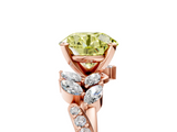 Rose gold Fancy Yellow Round  Solitaire Marquise Twist Band with Six-Prong Setting_5