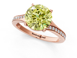 Rose gold Fancy Yellow Round  Solitaire Pavé Band with Four-Prong Setting_35