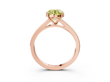 Rose gold Fancy Yellow Round  Solitaire Pavé Band with Four-Prong Setting_37