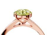 Rose gold Fancy Yellow Round  Solitaire Pavé Band with Four-Prong Setting_38