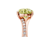 Rose gold Fancy Yellow Round  Solitaire Pavé Band with Four-Prong Setting_39