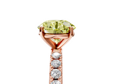 Rose gold Fancy Yellow Round  Solitaire Pavé Band with Four-Prong Setting_5