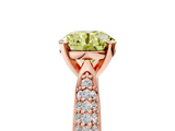 Rose gold Fancy Yellow Round  Solitaire Pavé Diamond Engagement Ring with Four-Prong Setting_5
