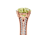 Rose gold Fancy Yellow Round  Solitaire Pave Split Shank Engagement Ring with Six-Prong Setting_5