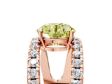 Rose gold Fancy Yellow Round  Solitaire Split Shank Pave Diamond Ring_53