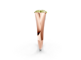 Rose gold Fancy Yellow Round  Solitaire Tension Set Diamond Ring_2