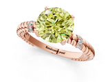 Rose gold Fancy Yellow Round  Solitaire Twisted Band Prong Set Engagement Ring_35