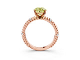 Rose gold Fancy Yellow Round  Solitaire Twisted Band Prong Set Engagement Ring_37