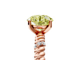 Rose gold Fancy Yellow Round  Solitaire Twisted Band Prong Set Engagement Ring_39