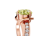 Rose gold Fancy Yellow Round  Solitaire Twisted Band with Prong Setting_8
