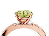 Rose gold Fancy Yellow Round  Solitaire with Pavé Band and Four-Prong Setting_33