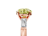 Rose gold Fancy Yellow Round  Solitaire with Tapered Baguette Side Stones on a Classic Band with Four-Prong Setting_5
