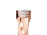 Rose gold Five-Stone Marquise Diamond Bar Set White Gold Band_26