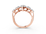 Rose gold Five-Stone Marquise Diamond Prong Set White Gold Band_24