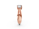 Rose gold Five-Stone Marquise Diamond Split Shank Ring with Shared Prong Setting_23
