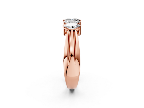 Rose gold Five-Stone Marquise Diamond Split Shank Ring with Shared Prong Setting