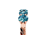 Rose gold Five-Stone Round Blue Topaz Prong-Set Band_23