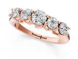 Rose gold Five-Stone Round Brilliant Diamond Prong Set White Gold Band_17