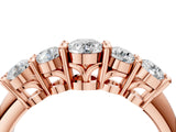 Rose gold Five-Stone Round Brilliant Diamond Prong Set White Gold Band_20
