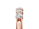 Rose gold Five-Stone Round Brilliant Diamond Prong Set White Gold Band_21