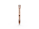 Rose gold Five-Stone Round Cut Diamond Prong Set Eternity Band_6