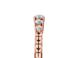 Rose gold Five-Stone Round Cut Diamond Prong Set Eternity Band_9
