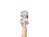 Rose gold Five-Stone Round Cut Diamond Prong-Set Half Eternity Band_9
