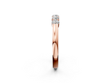 Rose gold Five-Stone Round Diamond Channel Set Band with Shared Prong Setting_6