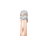 Rose gold Five-Stone Round Diamond Channel Set Band with Shared Prong Setting_9