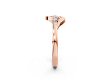 Rose gold Five-Stone Round Diamond Crossover Band with Prong Setting_23