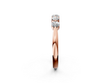 Rose gold Five-Stone Round Diamond Half-Eternity Band with Prong Setting_6
