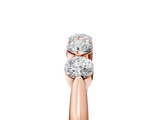 Rose gold Five-Stone Round Diamond Half-Eternity Band with Prong Setting_9