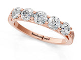 Rose gold Five-Stone Round Diamond Prong-Set Band_40