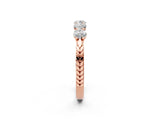 Rose gold Five-Stone Round Diamond Prong-Set Band_41
