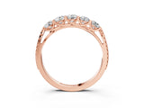 Rose gold Five-Stone Round Diamond Prong-Set Band_42