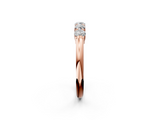 Rose gold Five-Stone Round Diamond Prong Set Half-Eternity Band_23