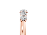 Rose gold Five-Stone Round Diamond Prong Set Half Eternity Band_24